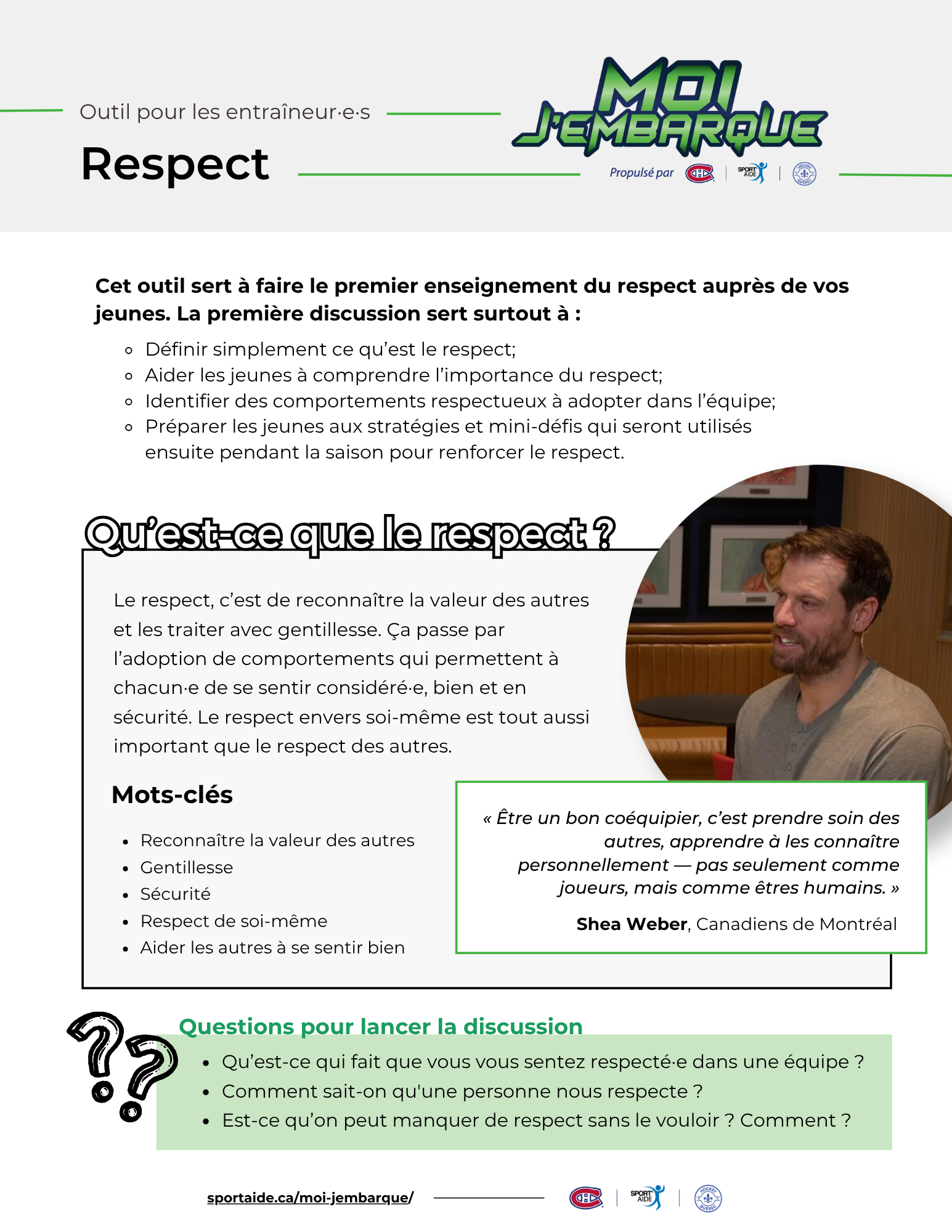 Respect des entraîneur·e·s