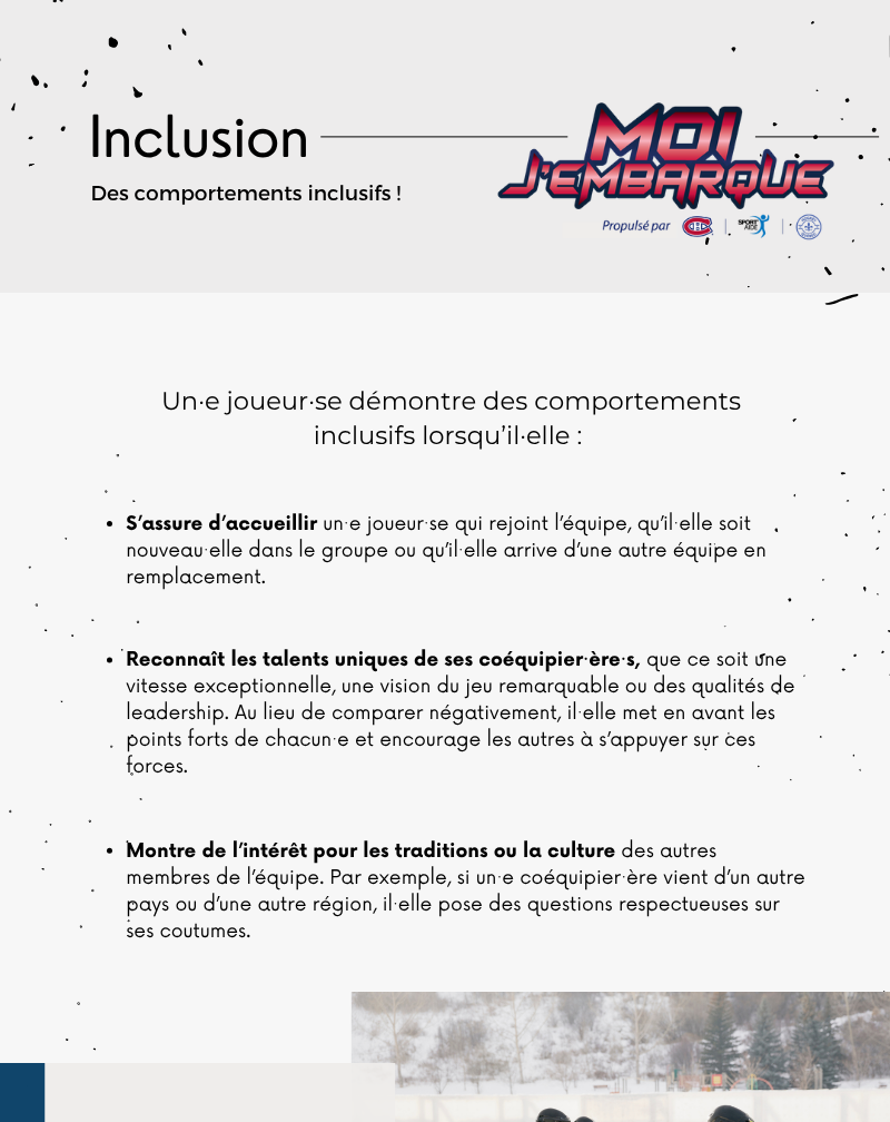 Inclusion des entraîneur·e·s